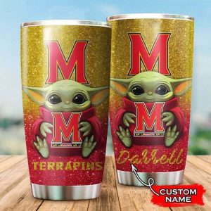 Maryland Terrapins Baby Yoda Custom Name Tumbler TB0816