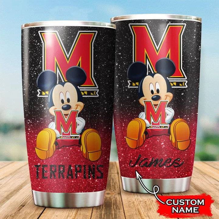 Maryland-Terrapins-Mickey-Custom-Name-Tumbler-TB0870 Maryland Terrapins Mickey Custom Name Tumbler TB0870