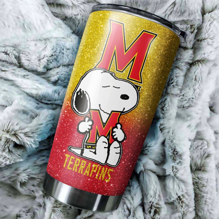 Maryland-Terrapins-Snoopy-Custom-Name-Tumbler-TB1474-1