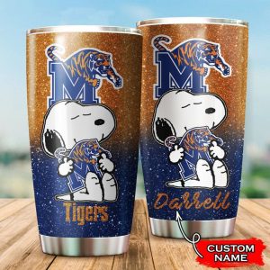 Memphis Tigers Snoopy Custom Name Tumbler TB1846