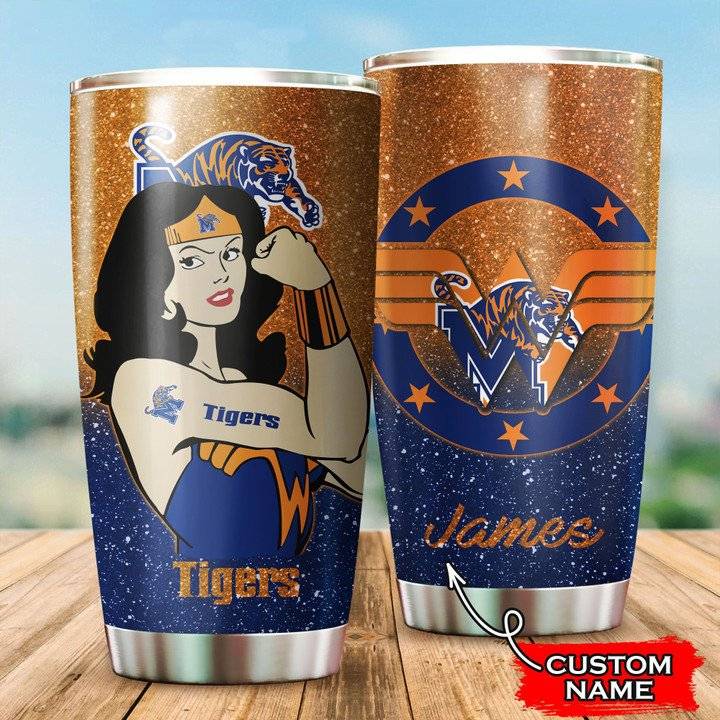 Memphis-Tigers-Wonder-Woman-Custom-Name-Tumbler-TB1568 Memphis Tigers Wonder Woman Custom Name Tumbler TB1568
