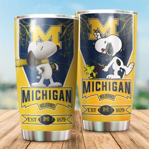 Michigan Wolverines Tumbler Snoopy NCAA TB0473