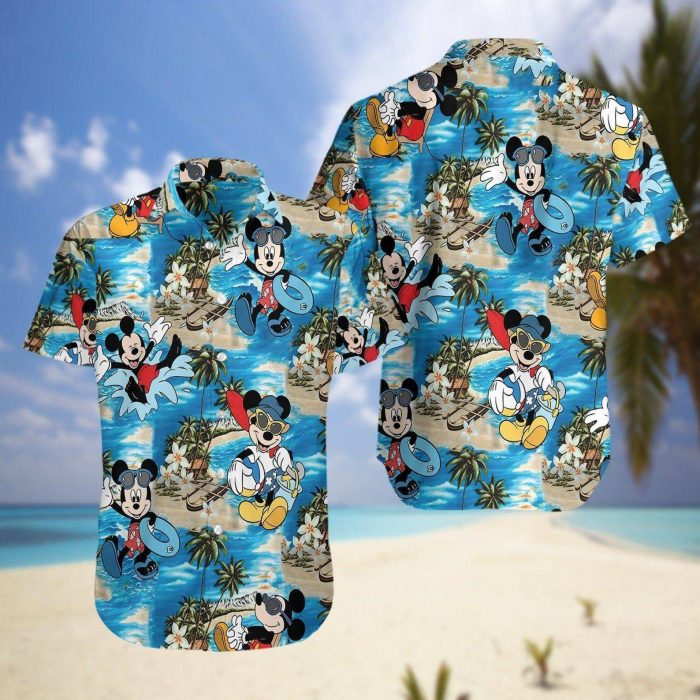 Mickey Minnie On Beach Hawaiian Shirt - Hawaiian Shirt For Women Men - Hawaiian Shirt Custom