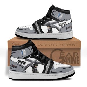 Mikasa Ackerman Kids Sneakers Custom Anime Attack On Titan Final Kids Jordan 1 Shoes