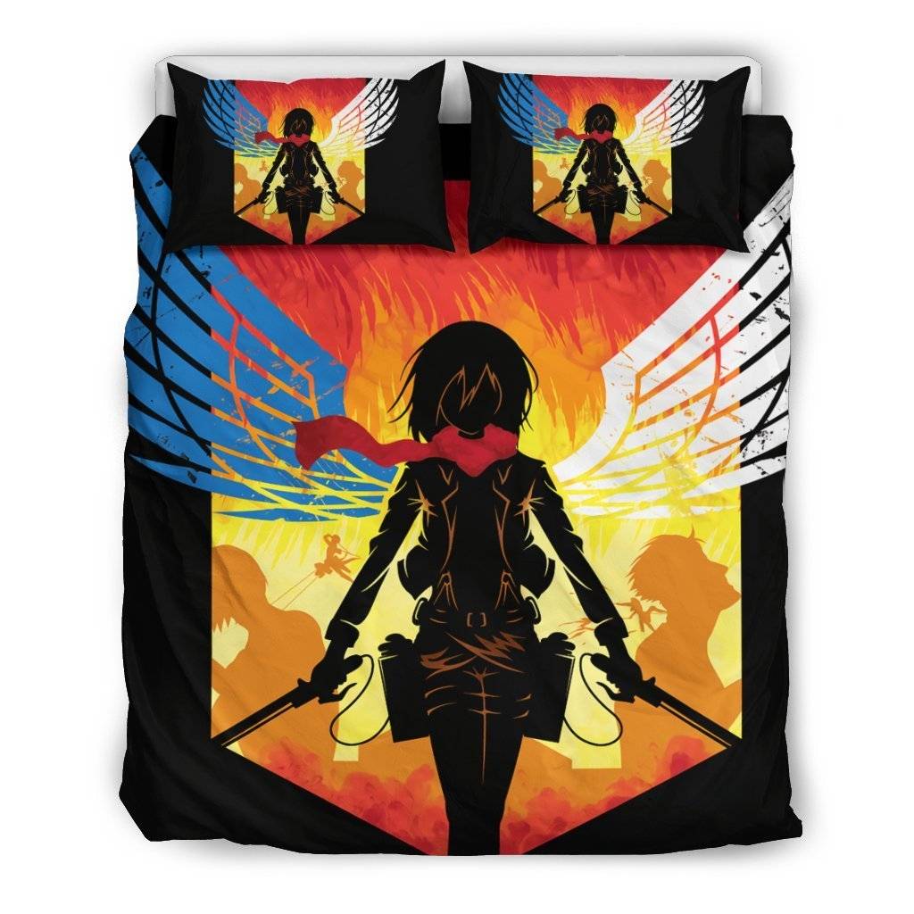 Mikasa-Attack-On-Titan-Bedding-Set-Duvet-Cover-Pillowcase-2