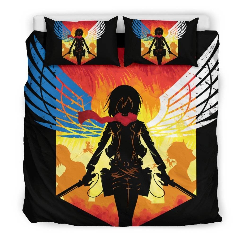 Mikasa-Attack-On-Titan-Bedding-Set-Duvet-Cover-Pillowcase-3