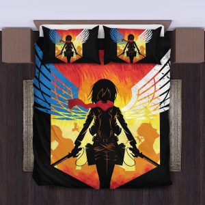 Mikasa Attack On Titan Bedding Set Duvet Cover Pillowcase