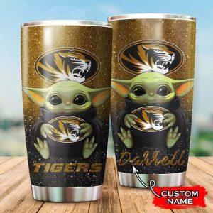 Missouri Tigers Baby Yoda Custom Name Tumbler TB0737