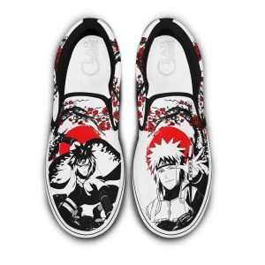 Namikaze Minato Slip On Shoes Custom Japan Blossom Anime Shoes