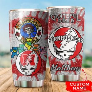 Nebraska Cornhuskers Grateful Dead Custom Name Tumbler TB1674