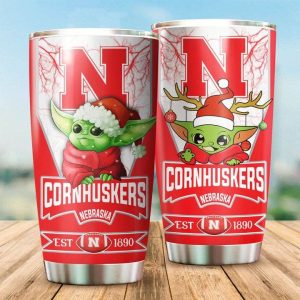 Nebraska Cornhuskers Tumbler Baby Yoda NCAA TB0087