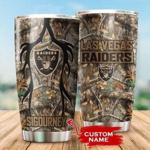 Oakland Raiders Hunting Custom Name Tumbler TB1220