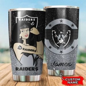 Oakland Raiders Wonder Woman Custom Name Tumbler TB1626