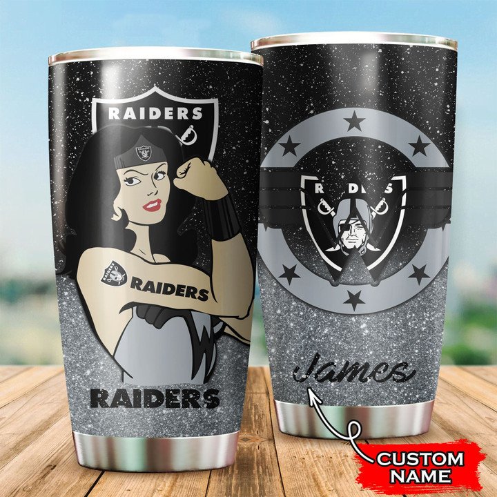 Oakland-Raiders-Wonder-Woman-Custom-Name-Tumbler-TB1626 Oakland Raiders Wonder Woman Custom Name Tumbler TB1626
