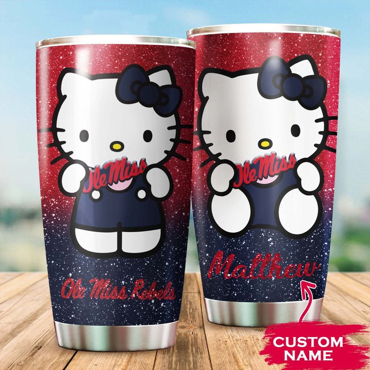 Ole-Miss-Rebels-Hello-Kitty-Custom-Name-Tumbler-TB0509 Ole Miss Rebels Hello Kitty Custom Name Tumbler TB0509