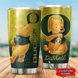 Oregon Ducks Pooh Custom Name Tumbler TB0568