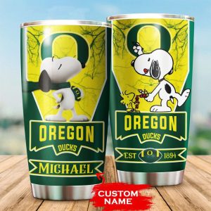 Oregon Ducks Tumbler Snoopy NCAA Custom Name TB0762