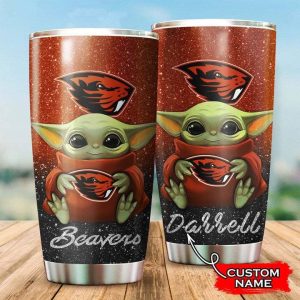 Oregon State Beavers Baby Yoda Custom Name Tumbler TB0118