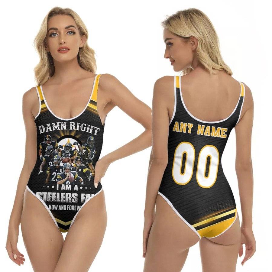 Pittsburgh-Steelers-Damn-Right-I-Am-A-Steelers-Fan-Now-And-Forever-Legends-NFL-3D-With-Custom-Name-Number-For-Steelers-Fans-One-Piece-Swimsuit Pittsburgh Steelers Damn Right I Am A Steelers Fan Now And Forever Legends NFL 3D With Custom Name Number For Steelers Fans One Piece Swimsuit