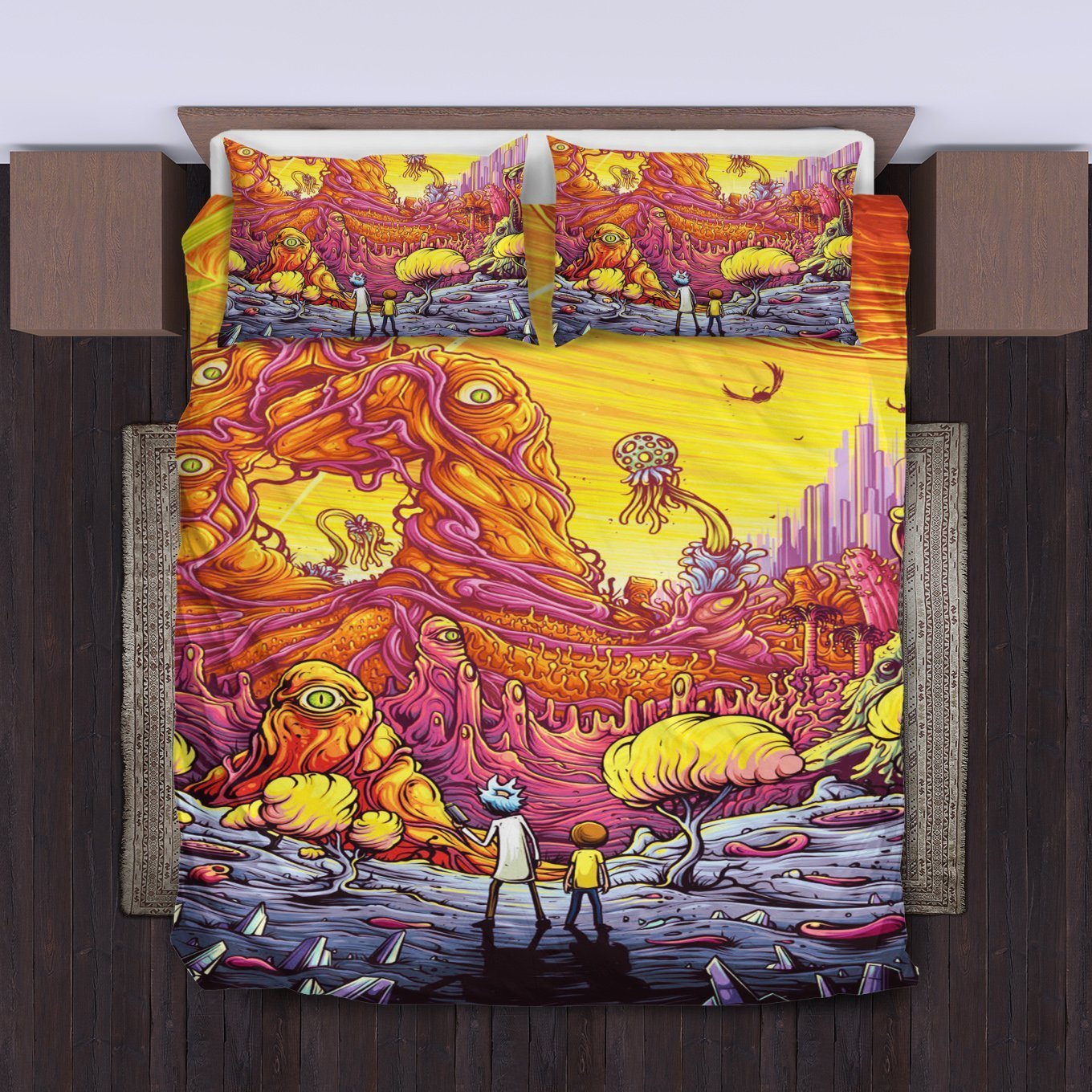 Rick-And-Morty-Bedding-Set-Duvet-Cover-Pillowcase Rick And Morty Bedding Set Duvet Cover Pillowcase