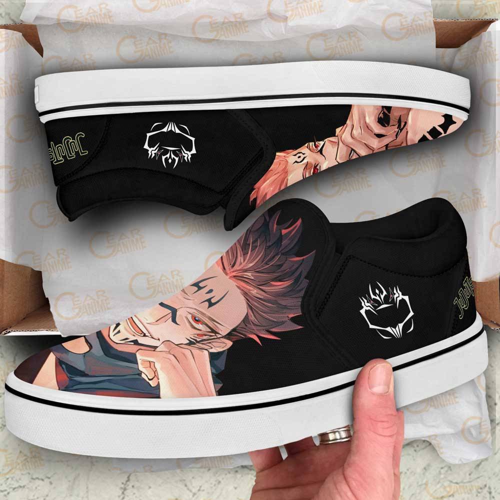 Ryoumen Sukuna Slip On Shoes Custom Anime Jujutsu Kaisen Shoes – We ...