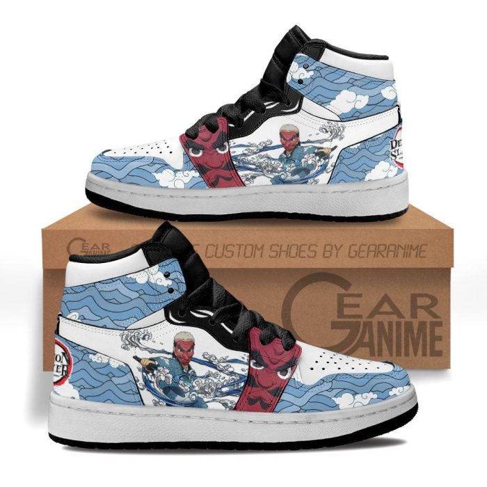 Sakonji Urokodaki Kids Sneakers Custom Anime Demon Slayer Kids Jordan 1 Shoes