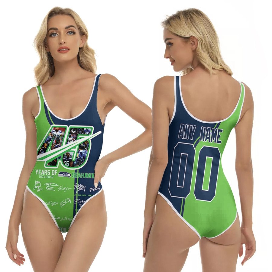 Seattle-Seahawks-45-Years-Of-1974-2019-Thank-You-For-The-Memories-Signed-NFL-3D-With-Custom-Name-Number-For-Seahawks-Fans-One-Piece-Swimsuit Seattle Seahawks 45 Years Of 1974 2019 Thank You For The Memories Signed NFL 3D With Custom Name Number For Seahawks Fans One Piece Swimsuit