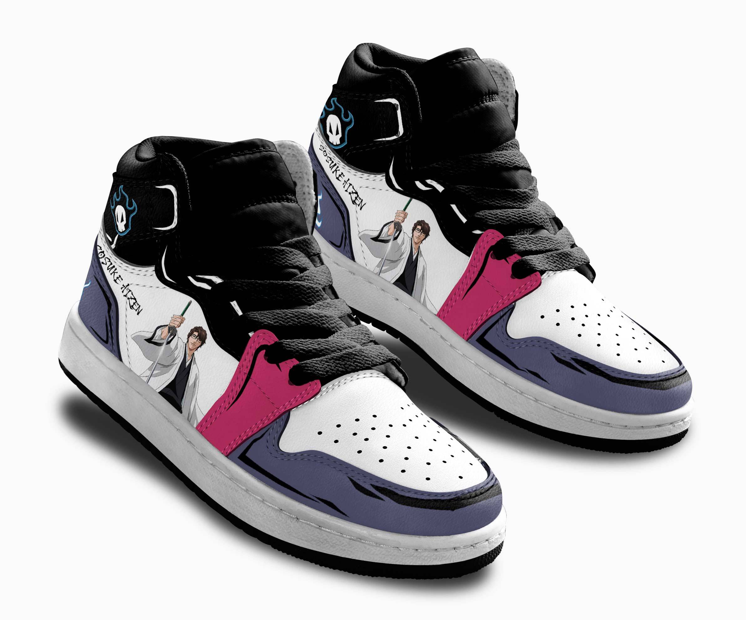 Sosuke-Aizen-Kids-Sneakers-Custom-Anime-Bleach-Kids-Jordan-1-Shoes-2