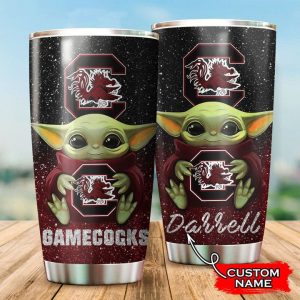 South Carolina Gamecocks Baby Yoda Custom Name Tumbler TB0199