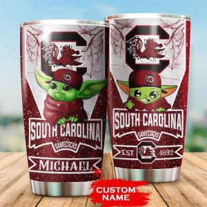 South Carolina Gamecocks Tumbler Baby Yoda NCAA Custom Name TB0527