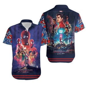 Spider Man No Way Home Colab of Multiveres Superheroes 3D Gift For Spider Man Fans Hawaiian Shirt