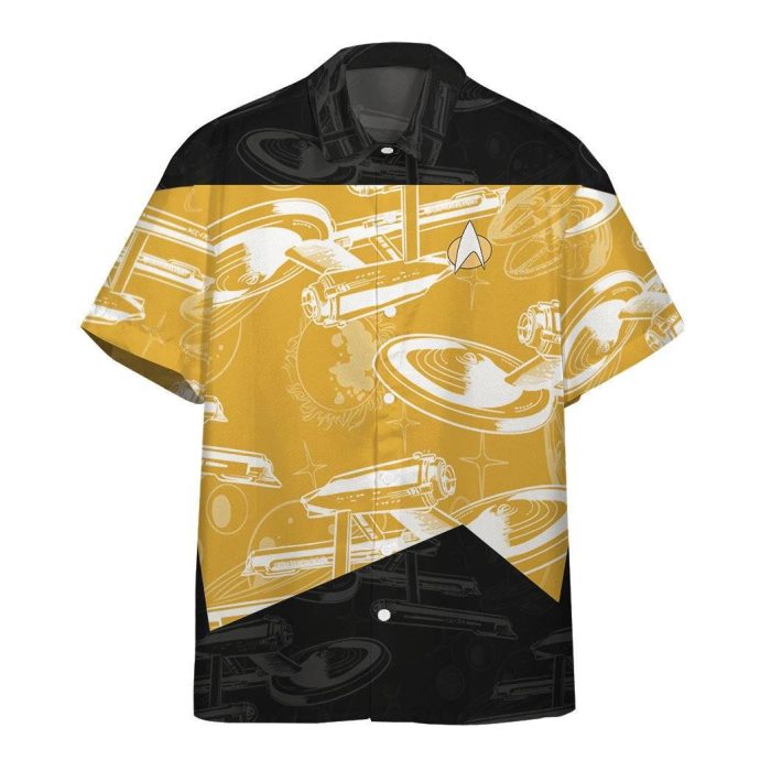 Star Trek The Next Generation 1987 Yellow Uniform Hawaiian Shirt - Hawaiian Shirts For Men Women - Custom Hawaiian Shirts