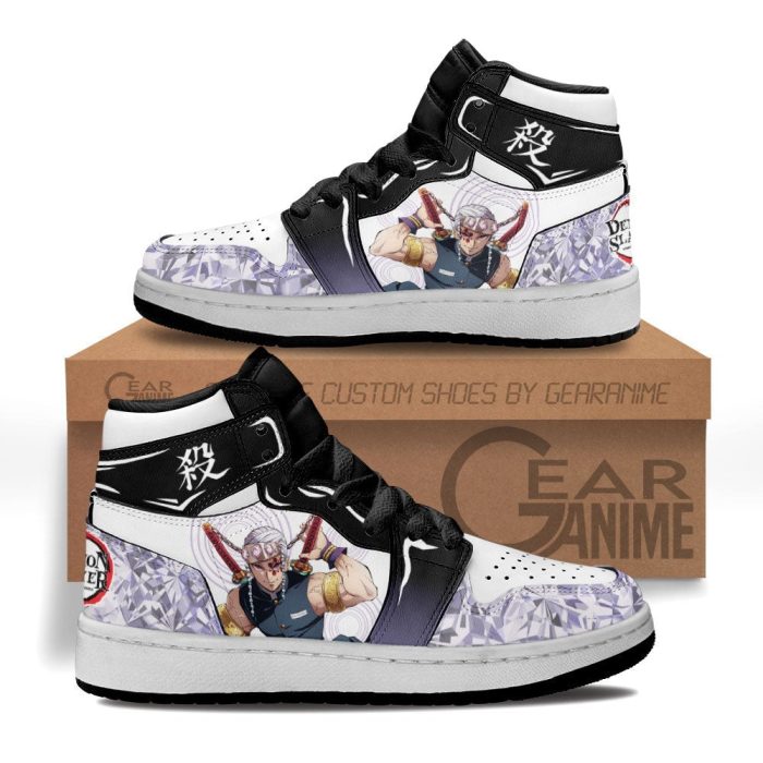 Tengen Uzui Kids Sneakers Custom Anime Demon Slayer Kids Jordan 1 Shoes