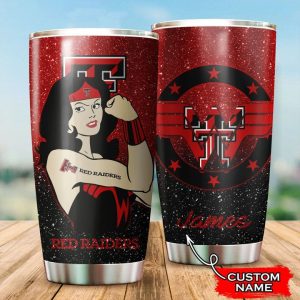 Texas Tech Red Raiders Wonder Woman Custom Name Tumbler TB1807