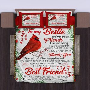 To My Bestie Bedding Set Duvet Cover Pillowcase