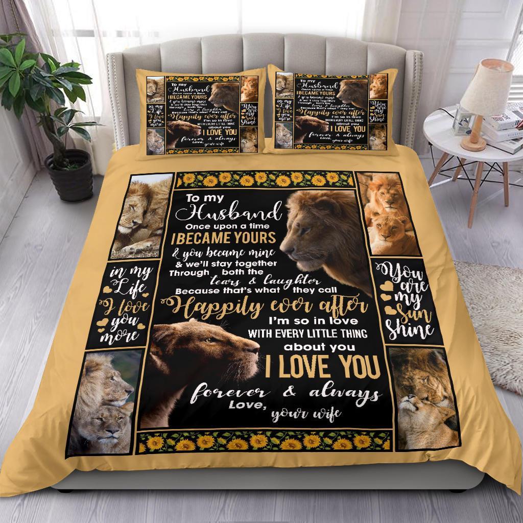 To-My-Husband-Lion-Bedding-Duvet-Cover-And-Pillowcase-Set To My Husband Lion Bedding  Duvet Cover And Pillowcase Set
