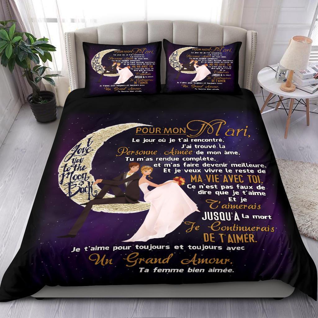 To-My-Husband-To-The-Moon-Bedding-Duvet-Cover-And-Pillowcase-Set To My Husband To The Moon Bedding  Duvet Cover And Pillowcase Set
