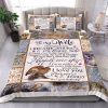 To My Wife Owl Bedding  Duvet Cover And Pillowcase Set