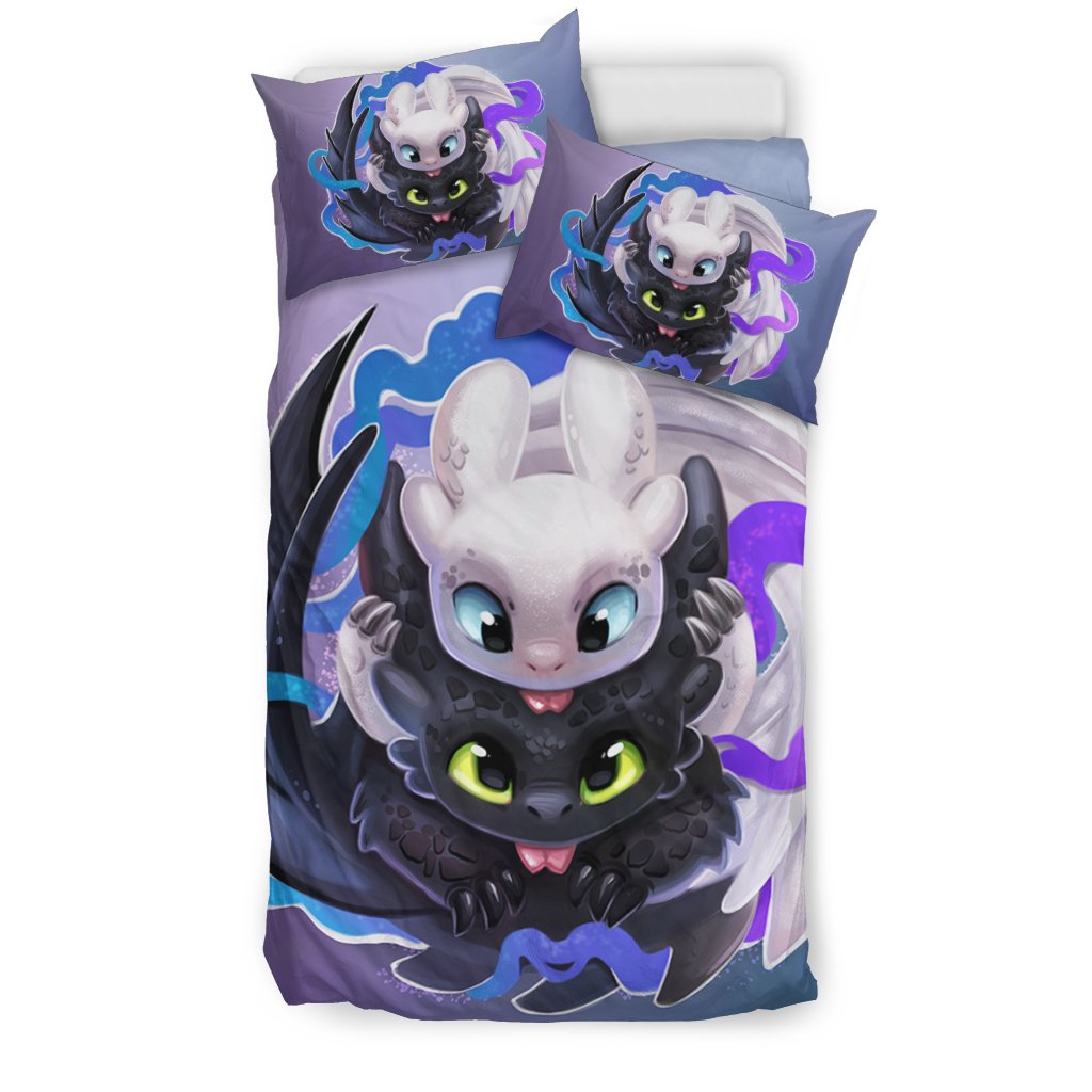 Toothless-And-The-Light-Fury-Bedding-Set-Duvet-Cover-Pillowcase-1