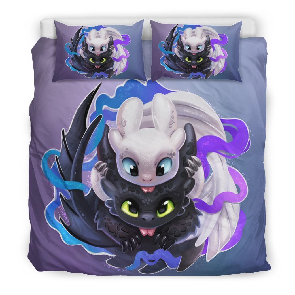 Toothless-And-The-Light-Fury-Bedding-Set-Duvet-Cover-Pillowcase-3