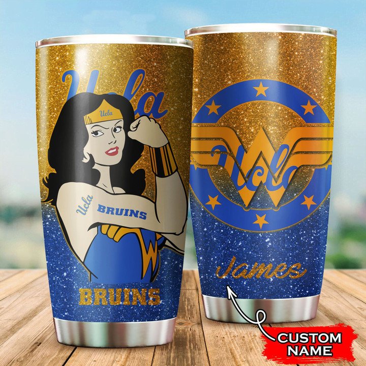 Ucla-Bruins-Wonder-Woman-Custom-Name-Tumbler-TB1664 Ucla Bruins Wonder Woman Custom Name Tumbler TB1664