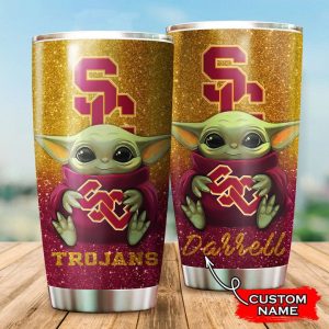 Usc Trojans Baby Yoda Custom Name Tumbler TB0647