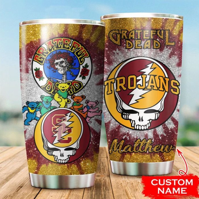 Usc Trojans Grateful Dead Custom Name Tumbler TB1319