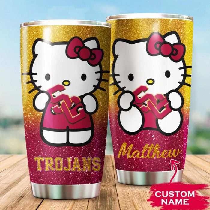 Usc Trojans Hello Kitty Custom Name Tumbler TB0917