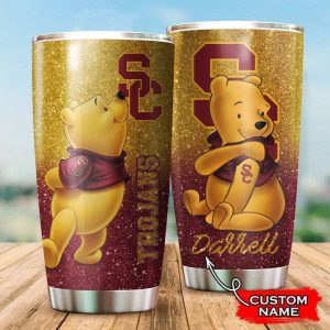 Usc Trojans Pooh Custom Name Tumbler TB0384