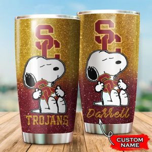 Usc Trojans Snoopy Custom Name Tumbler TB1329