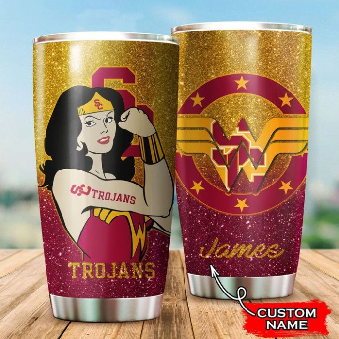 Usc Trojans Wonder Woman Custom Name Tumbler TB1864