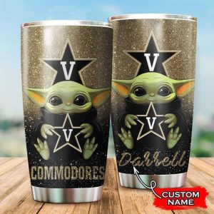 Vanderbilt Commodores Baby Yoda Custom Name Tumbler TB0976