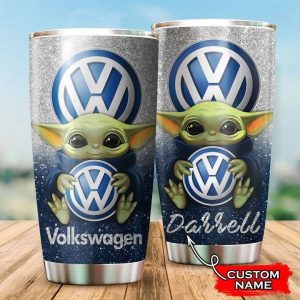 Volkswagen Baby Yoda Custom Name Tumbler TB0159