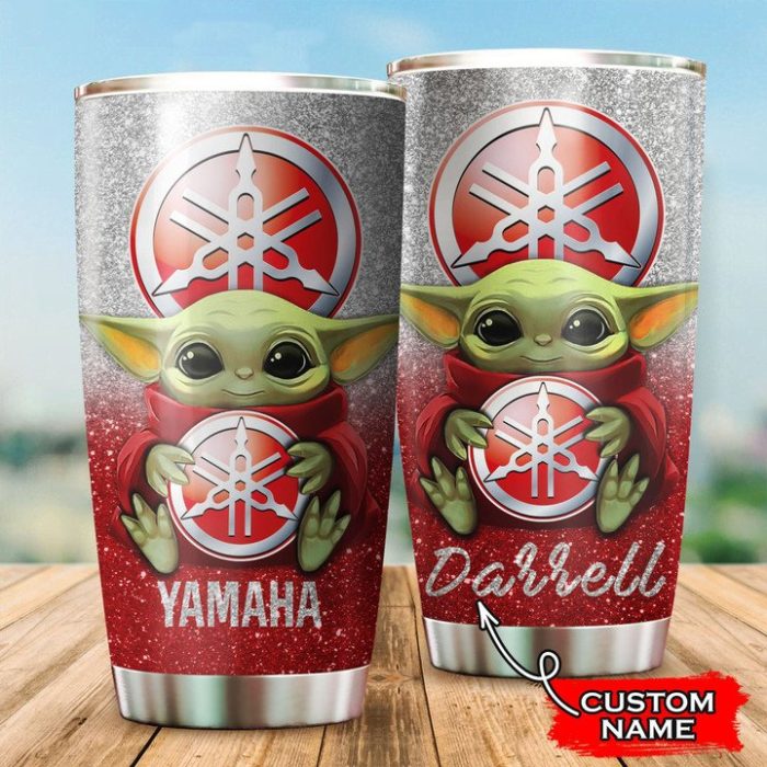 Yamaha Baby Yoda Custom Name Tumbler TB1733